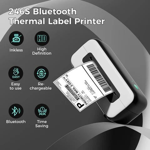 Принтер для печати этикеток Phomemo, принтер для печати этикеток PM246S PM241 без Bluethooth, производитель этикеток, подключение по USB