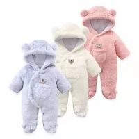 winter baby cute hooded rompers clothing baby boys girls thick warm romper autumn unisex infant jumpsuits spring clothes 0 18m