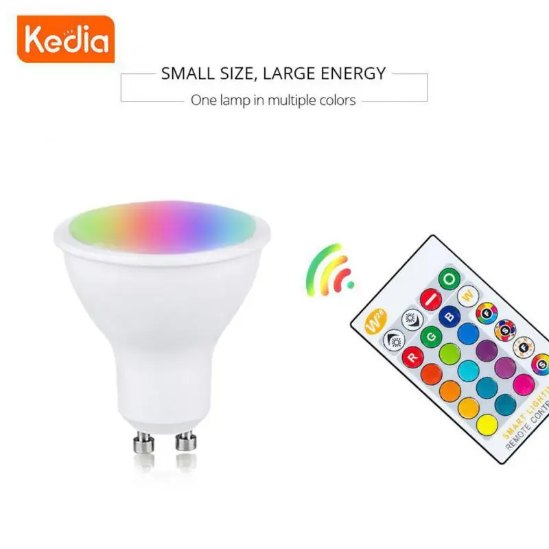 

E27 Smart Control Lamp Remote Control Spot Light Bulb Dimmable LED Night Light Colour Changing RGB Light Bulbs Home Accessories