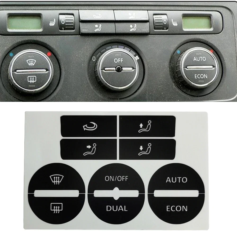 

Для GOLF Mk5 2004-2008 для PASSAT 2005-2010 кнопка управления кондиционером, изношенный ремонтный комплект, наклейки, наклейки ВКЛ/ВЫКЛ/АВТО/DUAL/ECON, кнопка включения