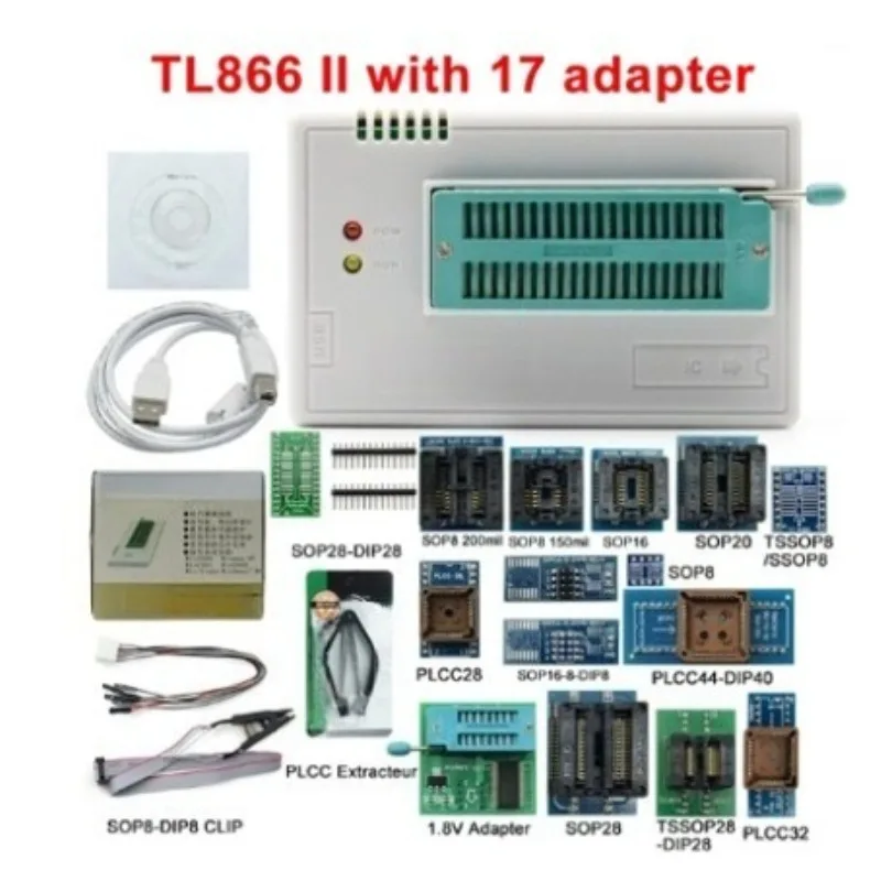 Фото Модернизированный универсальный USB-программатор T48-TL8663G/TL866II Plus №1