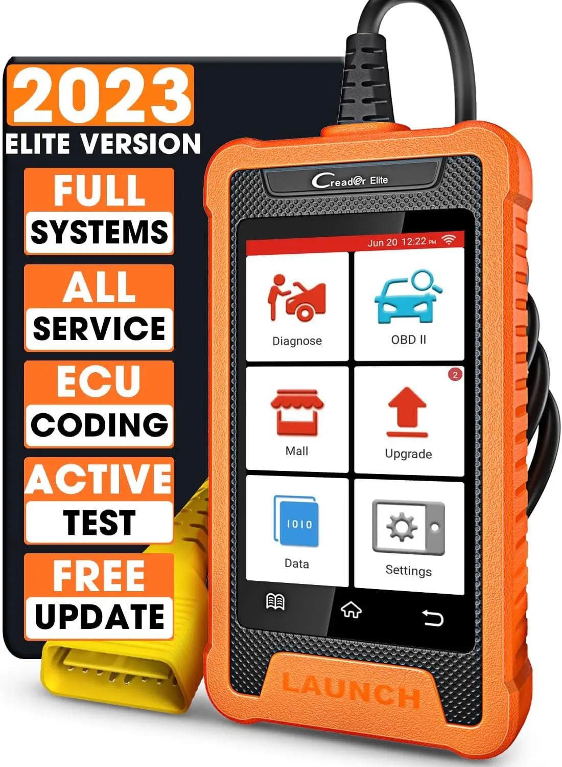 

X431 Elite for BMW OBD2 Scanner, Full System Diagnostic Bi-directional Scan , All Services, ECU Coding, Key Programming, Regist