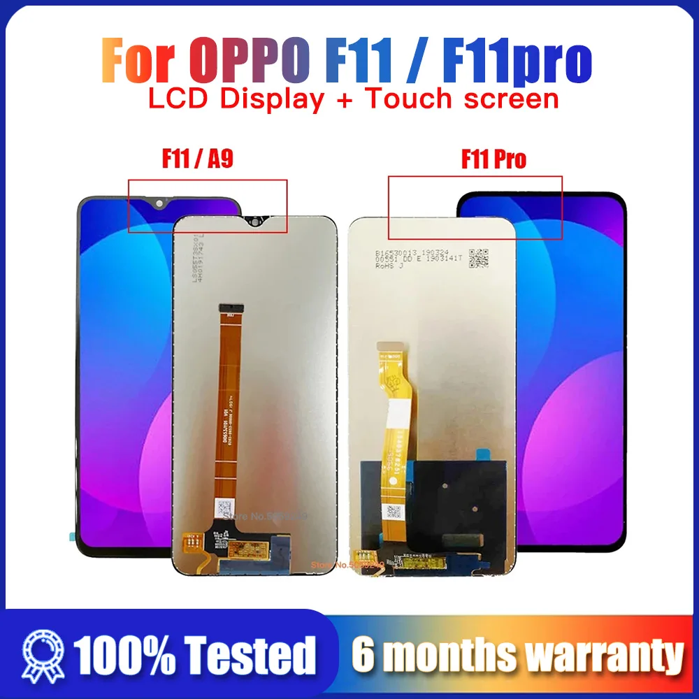 Оригинальный ЖК-дисплей для OPPO F11 CPH1913 CPH1911 сенсорный экран в сборе дигитайзер для OPPO F11 Pro CPH1969 CPH2209 CPH1987 ЖК-дисплей