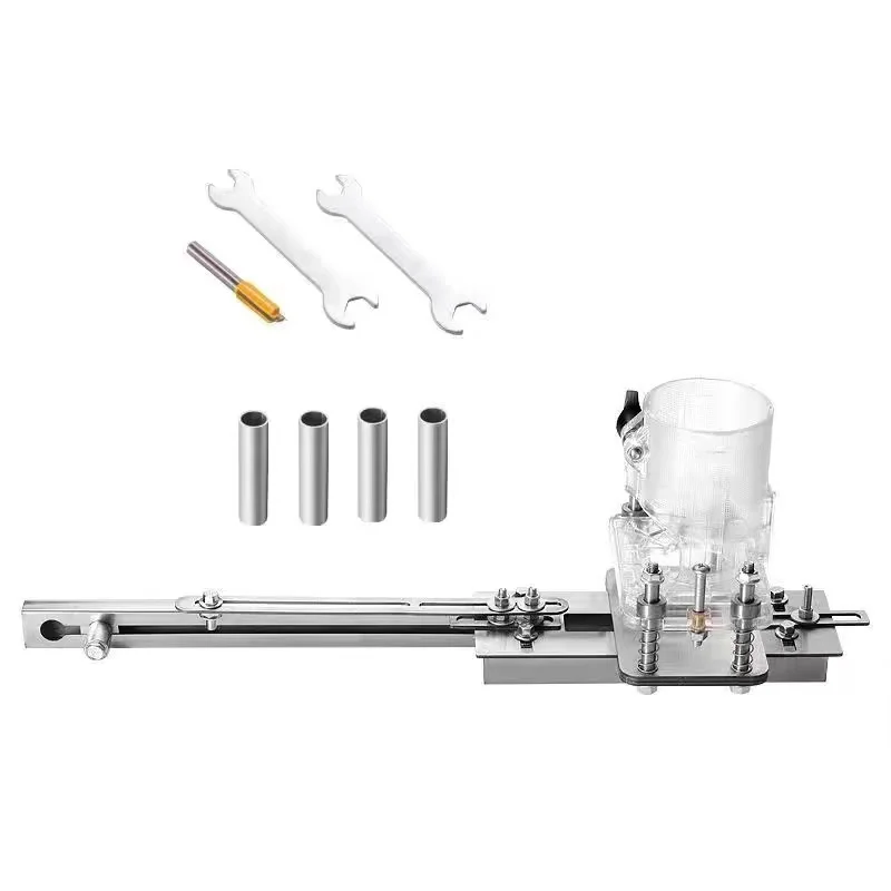 2 In 1 Doweling Jig Kit Connector Slotter Invisible Fastener Hinge Hole Opener Mold Trimmer Woodworking Tools DIY Tools