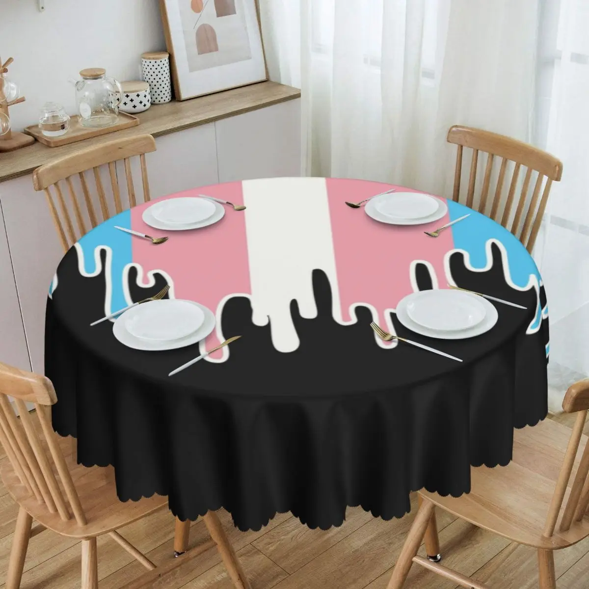 

Скатерть круглая водостойкая маслостойкая, 60 дюймов