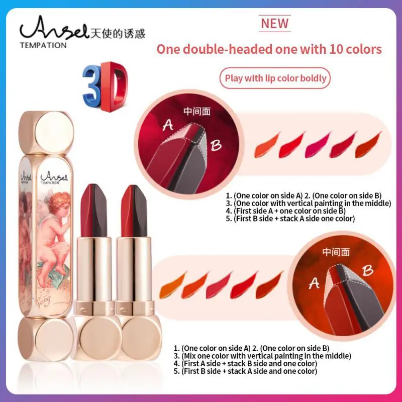 

блеск для губ Ten-Colors Lip Gloss Makeup Waterproof Non-Stick Cup Lipstick Angel Ten-Color Silky Lip Full Color