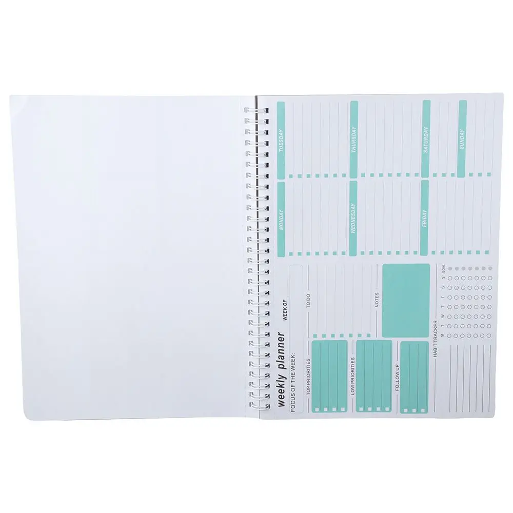 

Adhesive Paper Weekly Planner Notepad Agenda Spiral Notes Pads To Do List Planning Home