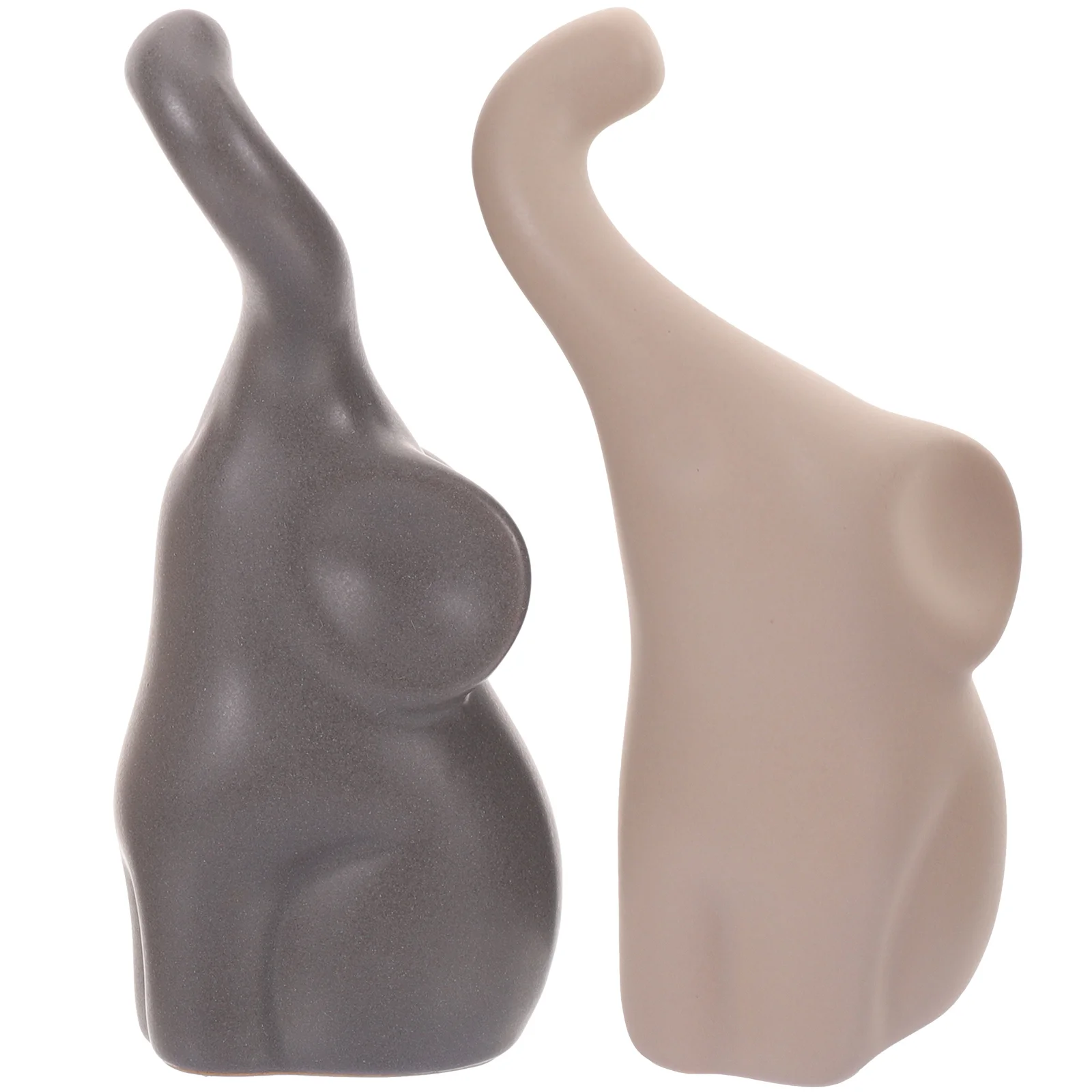 

2 Pcs Wedding Decor Valentines Day Gift De Creative Animal Sculpture Toys Wealth Figurines Ceramics