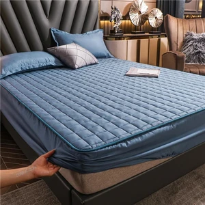 Waterproof Bedspread on The bed 90*200/150*200 Mattress Cover Mattress Protection Cover Solid Color Cover MulticolorThick Cotton