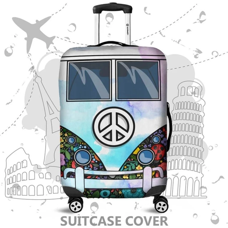 Cartoon Car Travel Suitcase Protective Cover for 18''-32'' Luggage Case Travel Accessories Elastic Luggage Dust Cover