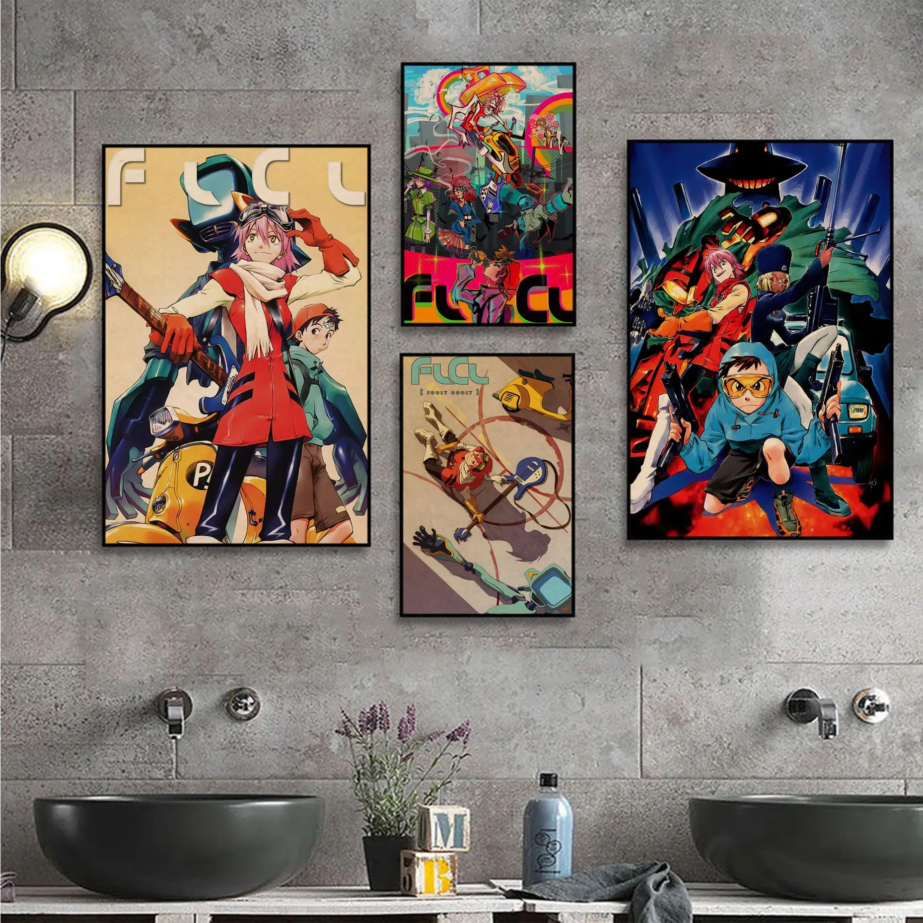 

Flcl Retro Kraft Paper Poster Vintage Room Home Bar Cafe Decor Posters Wall Stickers