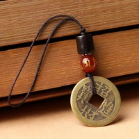 pure copper lucky money phone pendant new natural agate jade phone chain safe buckle mobile phone shell lanyard keys phone strap
