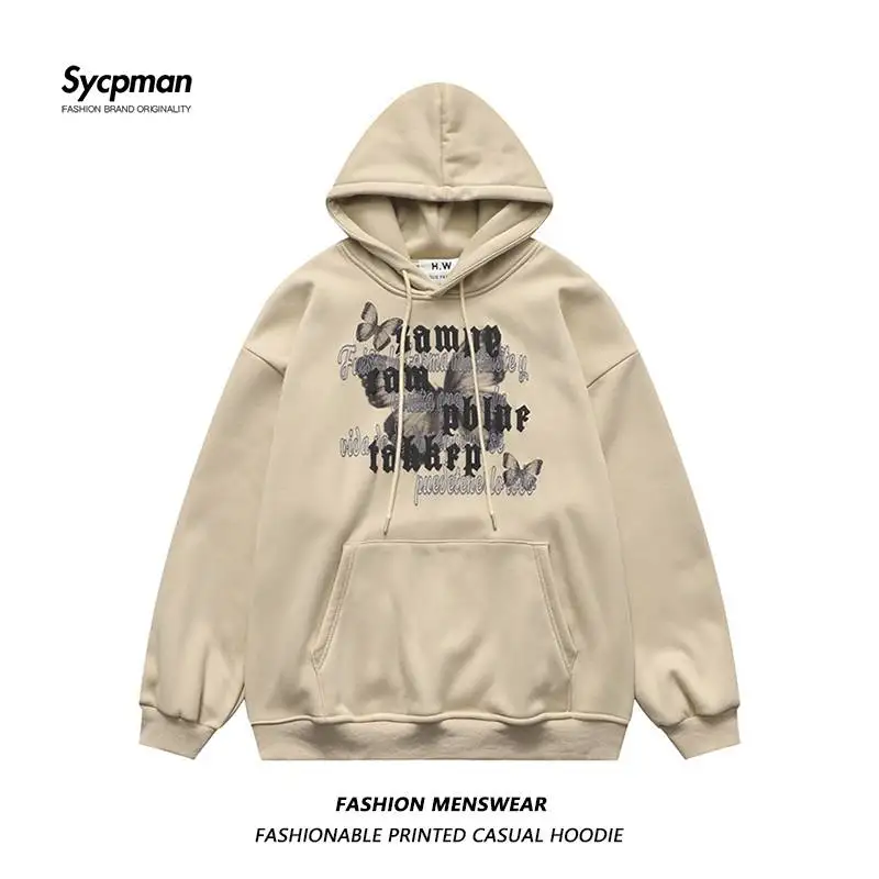 

Turtleneck Letter Print 2022 Autumn New Male and Female Students Oversize Hooded Couple Sweater