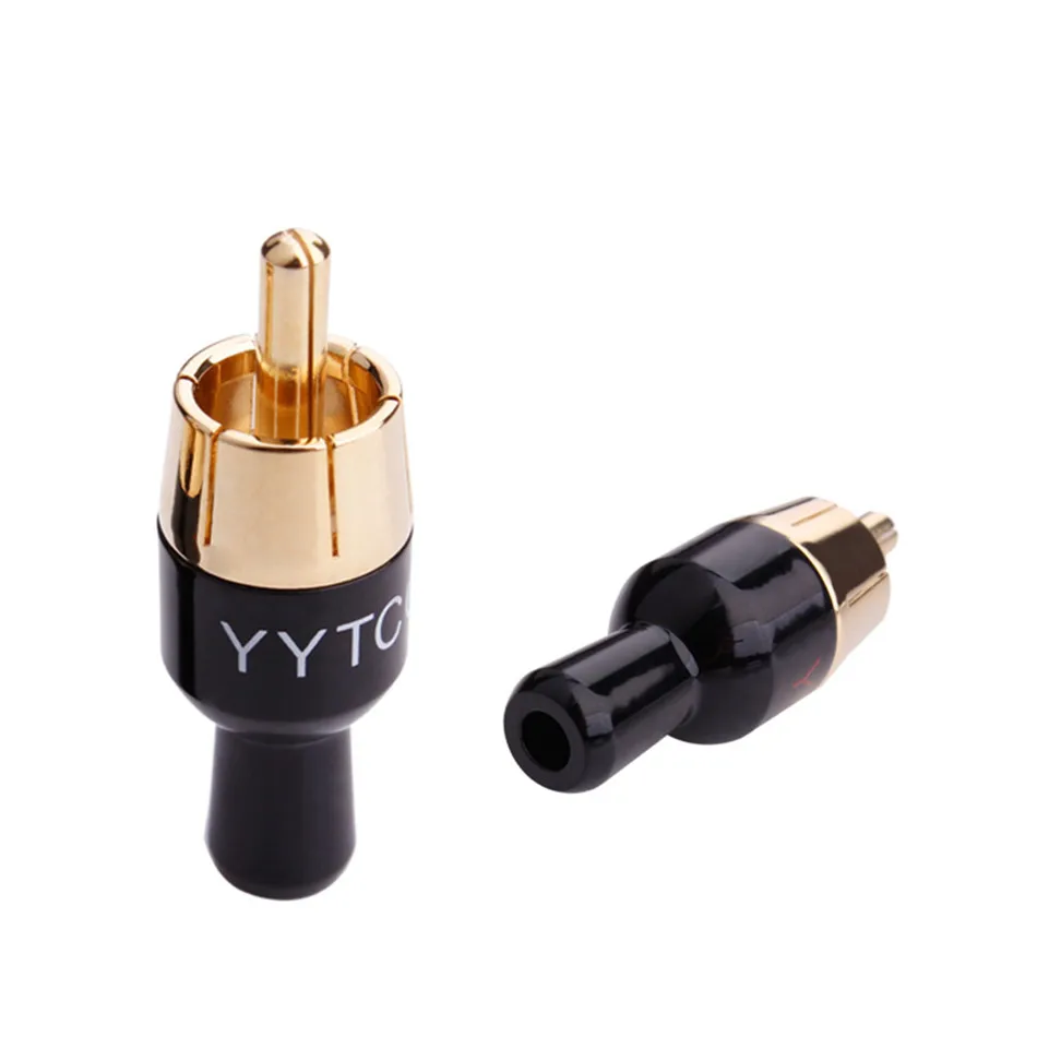 

Speaker RCA Male Plug Connector Terminal for 4mm Audio Cable Solder Converter For Amplifier Mixer Black Plugs Wire Jack Adapters