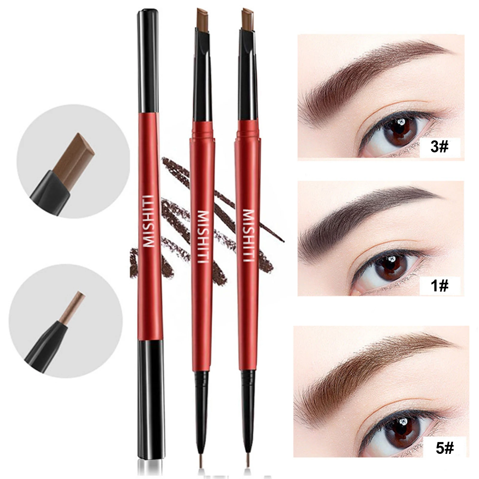 

Double Head Eyebrow Pencil Long Lasting Waterproof 5 Colors Eye Brow Pen Tint Mascara Enhance Cosmetics Beauty Women Makeup