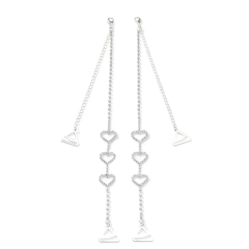 2 пары модных бретелей для бюстгальтера со стразами и звездами бабочка