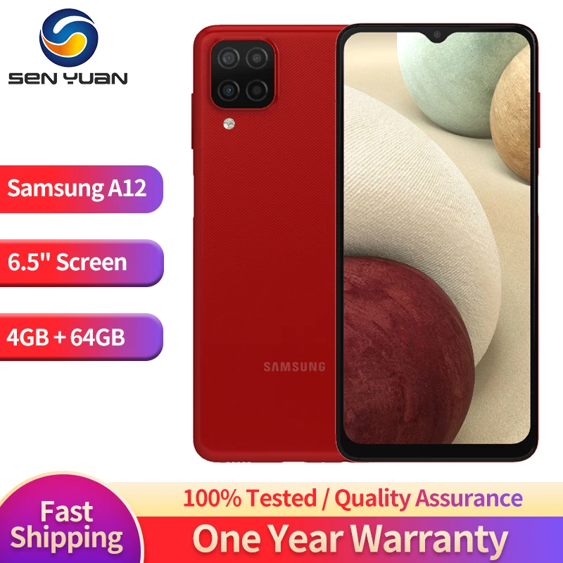 Samsung Galaxy A12 A125F смартфон с 5 5-дюймовым дисплеем ОЗУ 4 Гб ПЗУ 64 ГБ 48 Мп + 2 МП - купить по