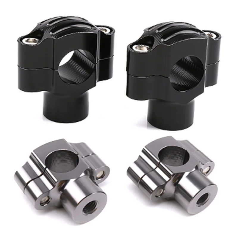 

2Pcs CNC Aluminum Alloy Handle Bar Clamp Adapter Risers Taper For Fat 7/8" 22mm Handlebar Pit Dirt Bike ATV Motocross Motorcycle