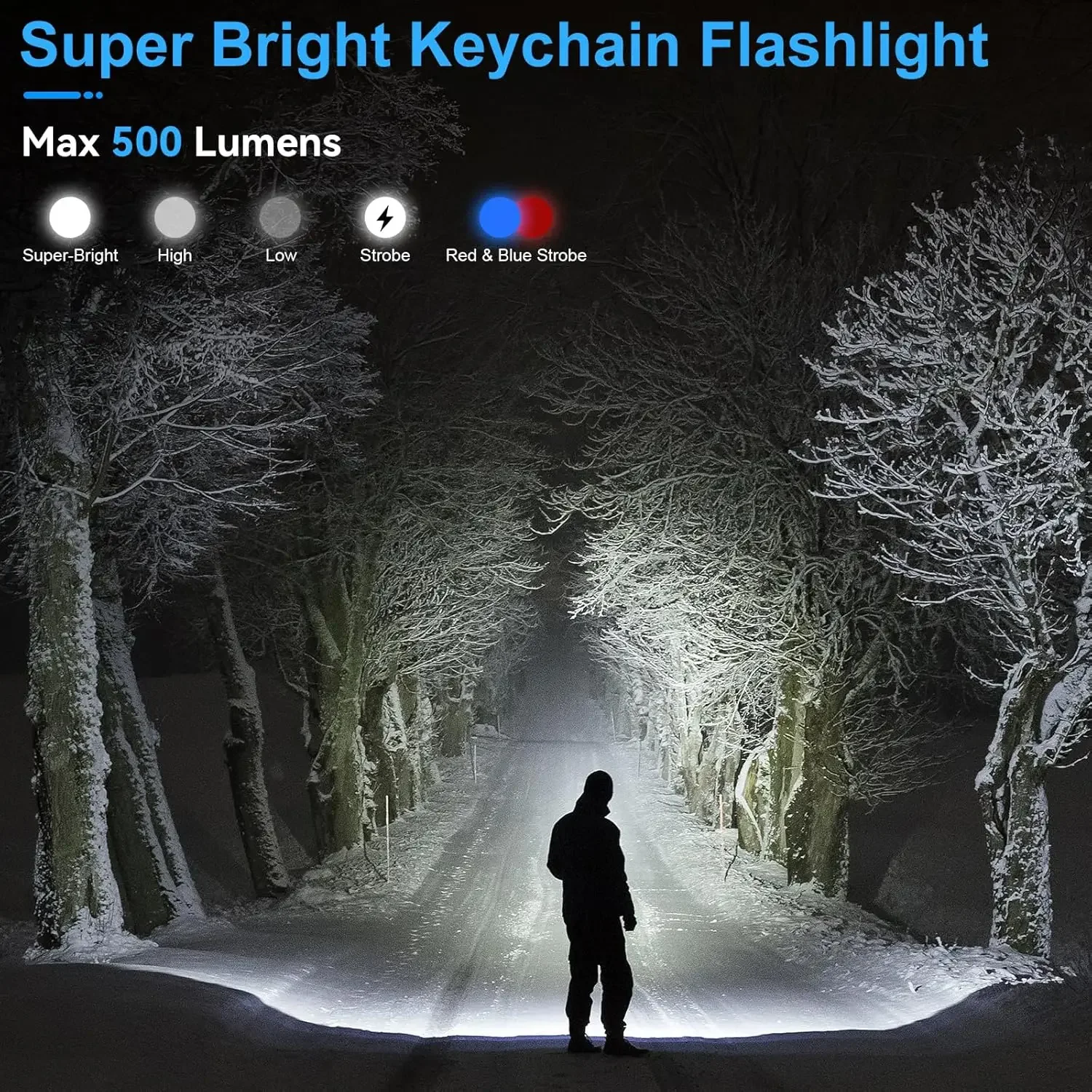 Фото Мощный мини-фонарик F2 COB LED на брелоке, USB-перезаряжаемый, водонепроницаемый, для кемпинга, прогулок, карманный светильник №4