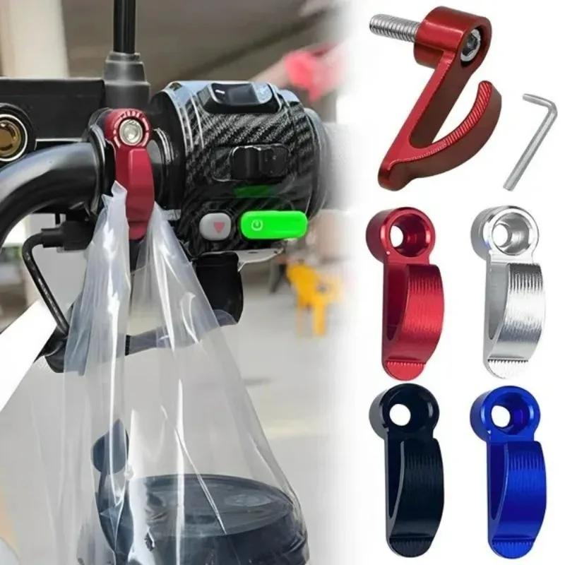

Motorcycle Single Hole Hook Universal Aluminium Alloy Hanging Holder Helmet Bag Carry Hook Electric Scooter Accessories