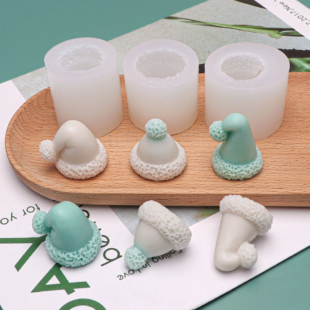

Creative Christmas Hat Candle Silicone Mold DIY Geometry Candle Making Resin Soap Mold Christmas Gifts Craft Supplies Home Decor