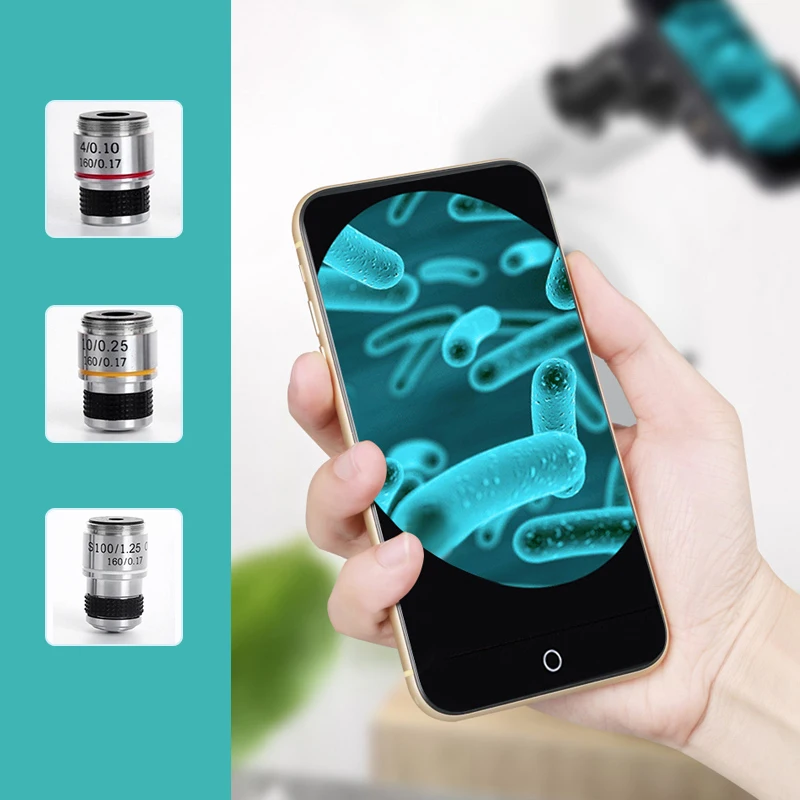 Профессиональный бинокулярный микроскоп модель 15000X искусственное освещение с