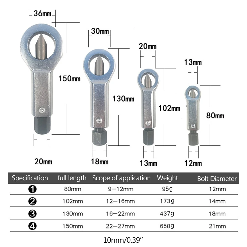 Rusty Nut Separator Break Tool without Damaging the Bolts Thread for Removing Damaged Seized Nuts Easy to Use Portable Dropship images - 6