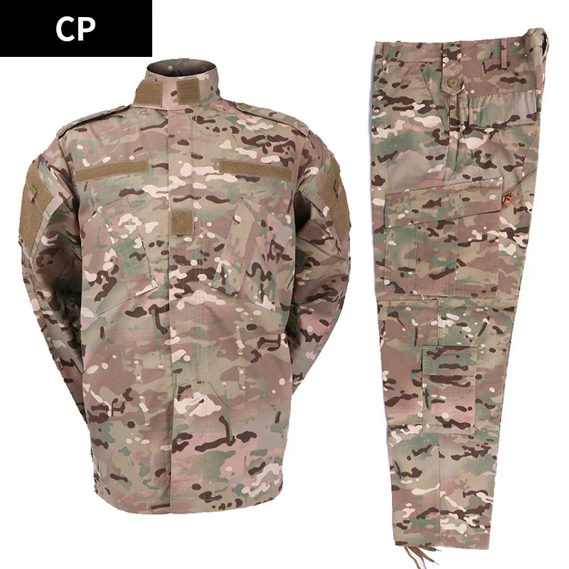 

ACU Camouflage Training CP Men Sets Real CS Tactical Special Forces Uniform Jungle Desert Snake Pattern Camo Military Uniform