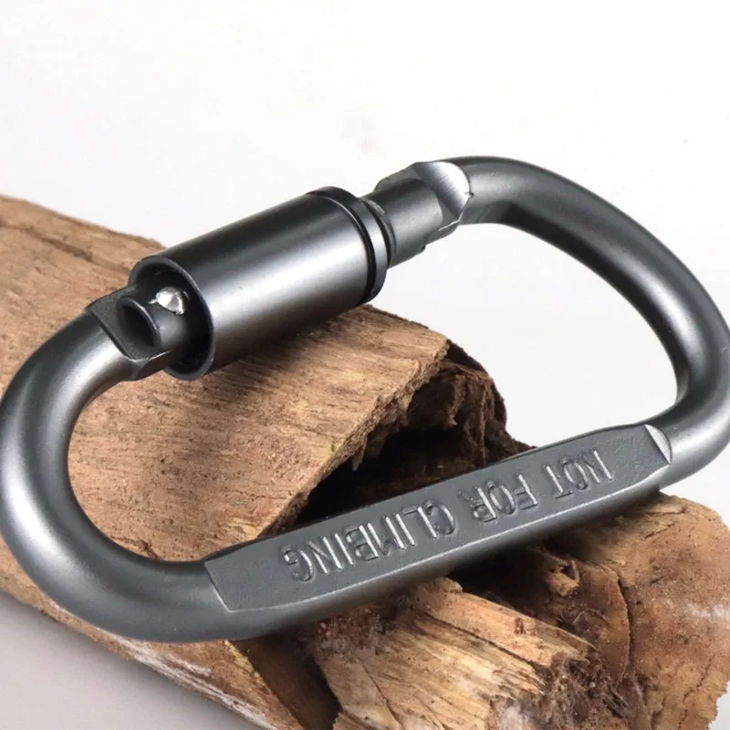 

Survival D-ring Locking Carabiner Clip Set Screw Lock Hanging Hook Buckle Karabiner Camping Climbing Equipment