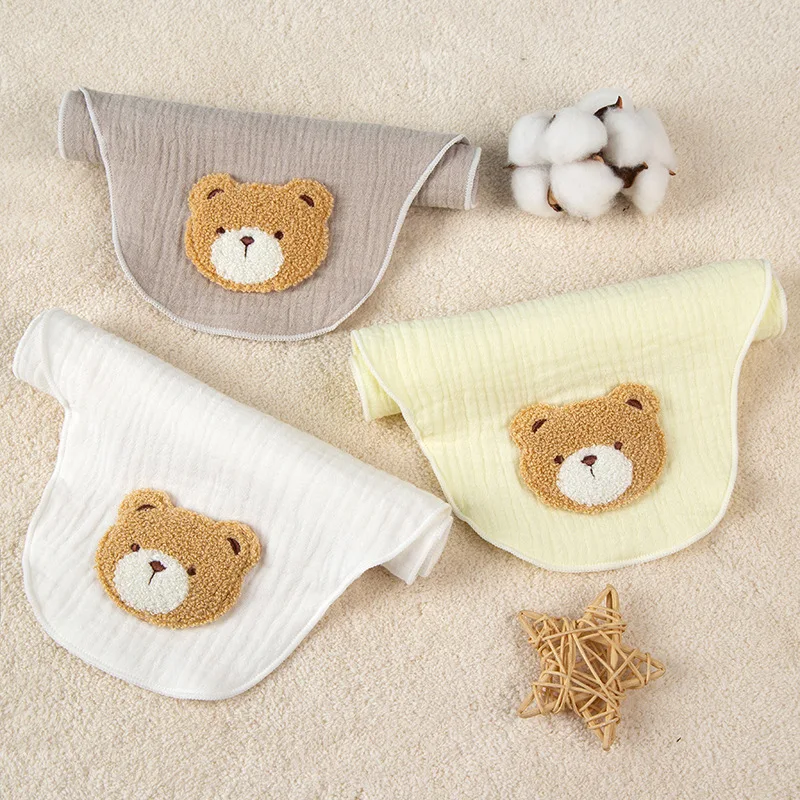 

Cotton Baby Sweat Towels Cute Shape Breathable 4 Layers Gauze Unisex Cartoon Soft Infant Quickly Sweat-Absorbent Towel 1-3 years