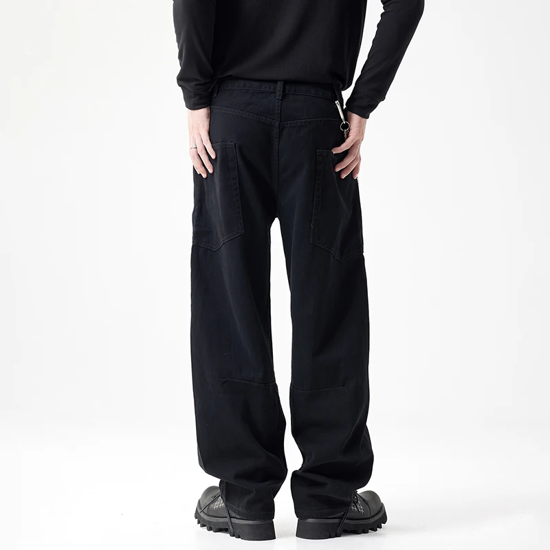 Джинсы мужские с широкими штанинами уличная одежда в стиле хип-хоп панк из