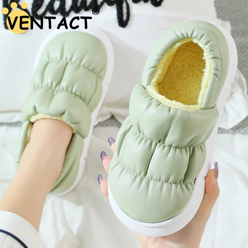 VENTACT Cotton Slippers For Women 2022 New Fashion Plush Fur Flats Shoes  Men Home House Snow Boots Casual Daily Couple Shoes - купить по выгодной  цене | AliExpress