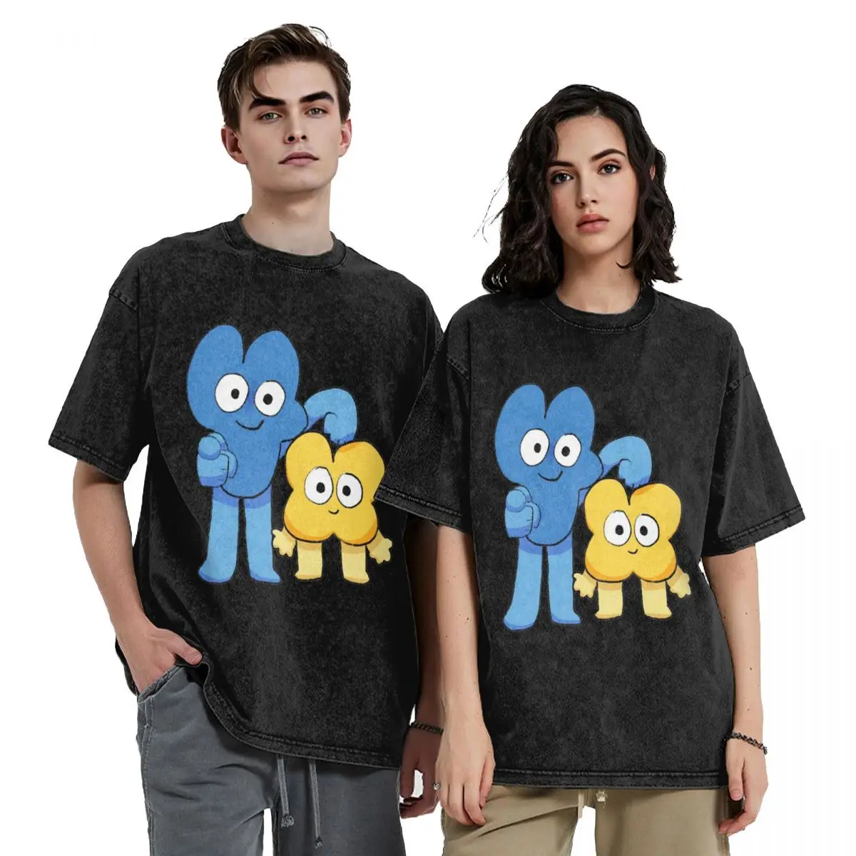 Фото Промытые футболки Four And X Bfdi в стиле Харадзюку, футболка в стиле хип-хоп с короткими рукавами, уличная одежда, топы, футболки для мужчин и женщин №2