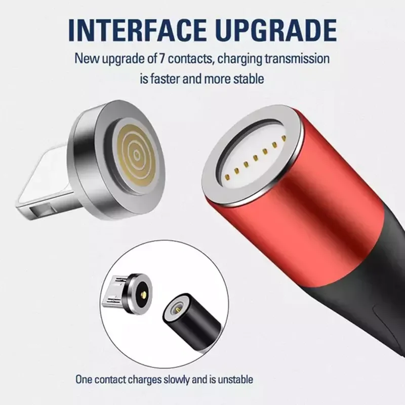 

NB 3A Micro USB 12 mi Fast Charging Data Wire Cord Magnet Charger USB Type C 1m