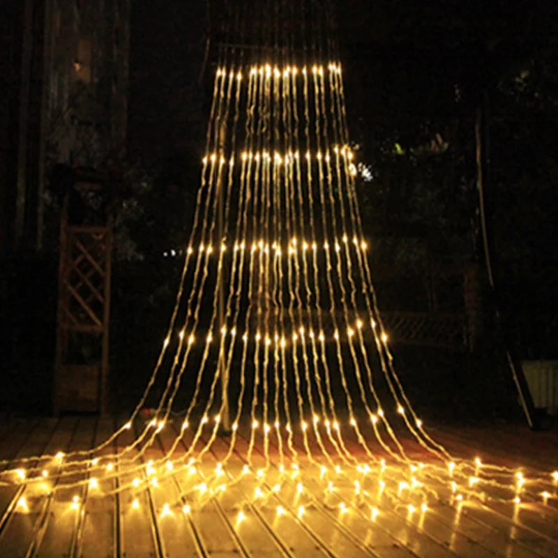 2/3/6M Waterfall Meteor Shower Rain String Light Christmas Led Festoon led Holiday Decorative Lights For Home Garland Curtain