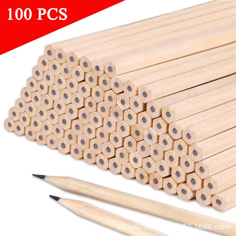 Hb Black Hexagonal Non-toxic Painting Writing Standard Pencil Cute Stationery Office School Supplies