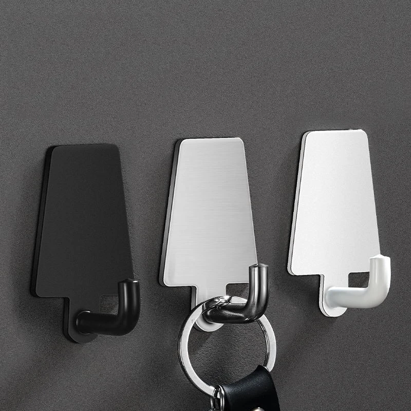 

1Pcs Stainless Steel Self Adhesive Wall Coat Rack Key Holder Rack Towel Hooks Clothes Rack Hanging Hooks Bathroom Accessories