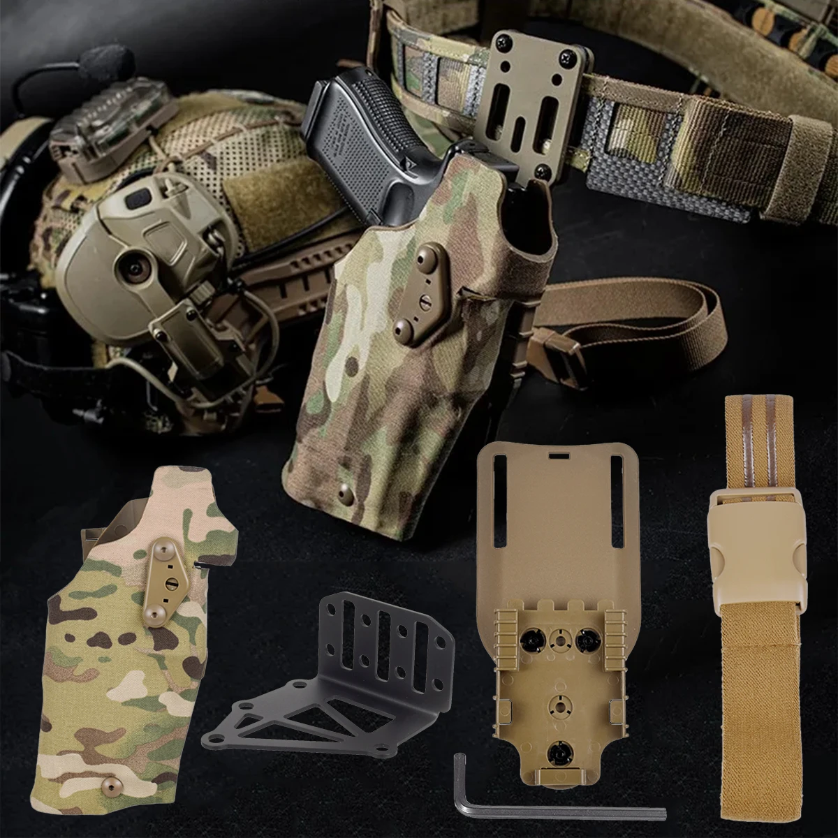 Тактическая кобура 6354DO для Glock 17 X300 X300U светильник ног QLS комплект ремней MHA