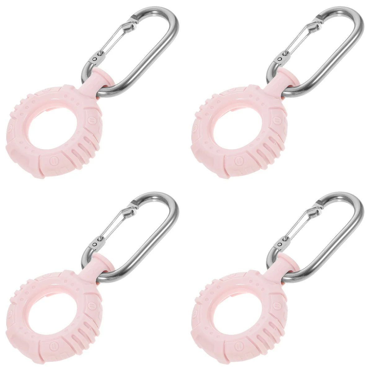 

4pcs TPU Case Key Ring Anti-Lost Cover Secure Holder Outdoor Compatible for