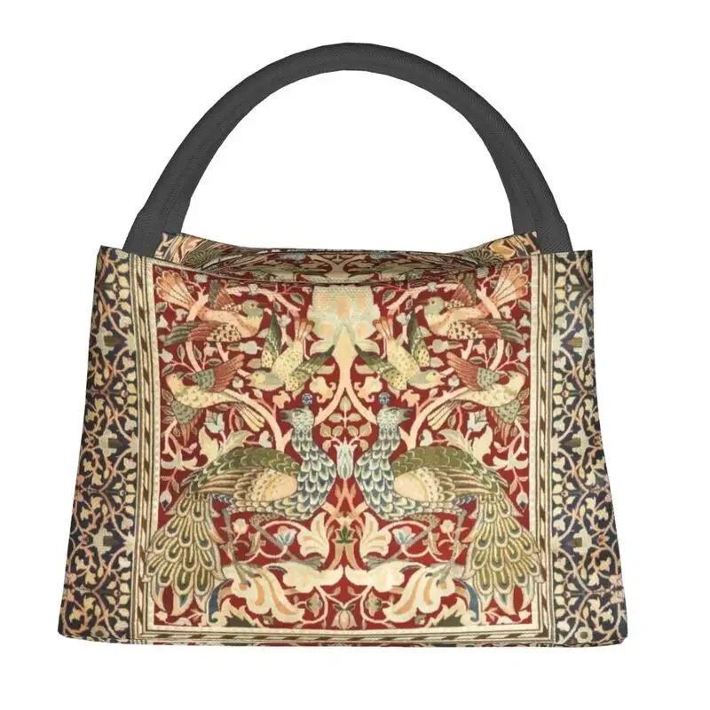 Винтажная Портативная Термосумка Для Обеда Женская Сумка На Плечо С Цветочным