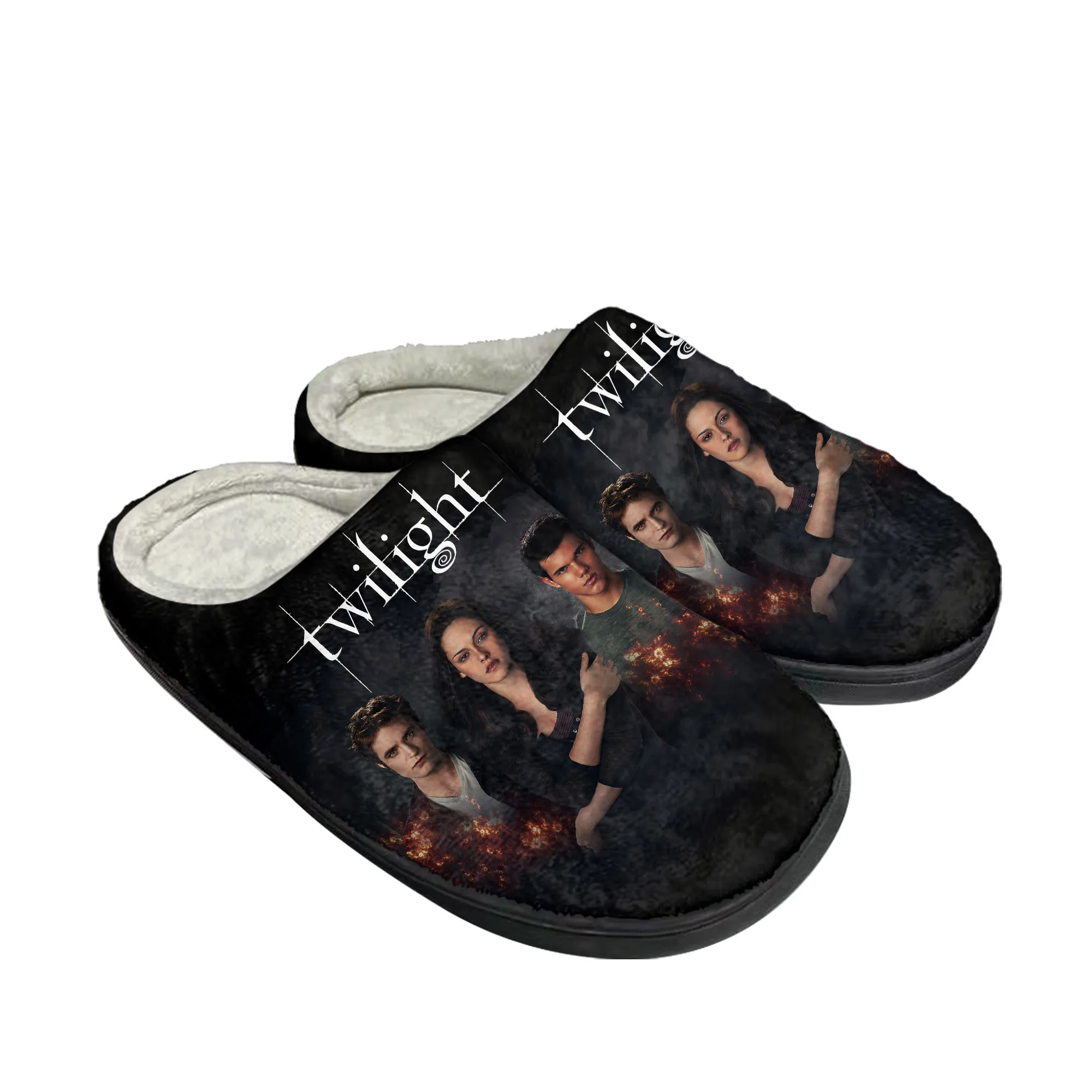 

The Twilight Saga Movie Home Cotton Slippers Mens Womens Plush Bedroom Casual Keep Warm Shoes Thermal Slipper Customized Shoe