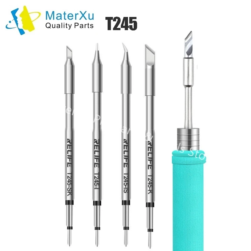 

Relife GVM C210 C115 C245 Soldering Iron Tips for JBC Original T210 Handle Head Wire Wick Tools i2c JCID 936 Welding Station Kit