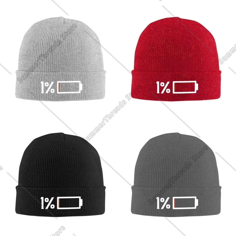 1% батарея пустая вязаная шапка унисекс уличная теплая мужская однотонная