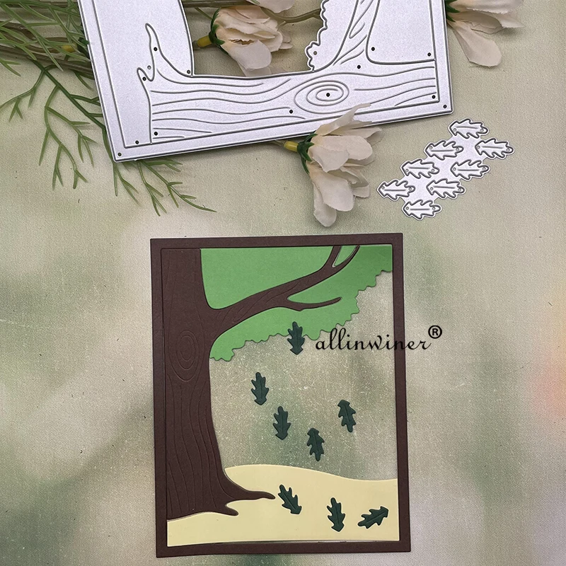 

Tree leaf frame Metal Cutting Dies Stencils Die Cut for DIY Scrapbooking Album Paper Card Embossing