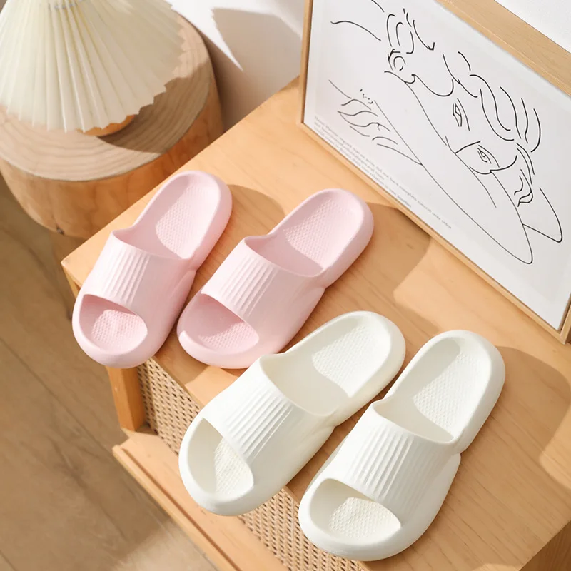 Slippers Women's household couple Men's bathroom anti-skid wear-resistant men's slippers women shoes Simple and durable