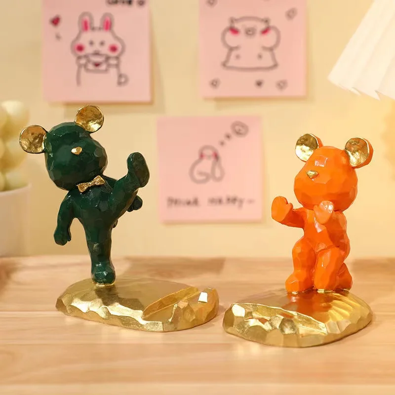 

Cute bear tablet phone bracket cartoon girl heart student gift creative decoration