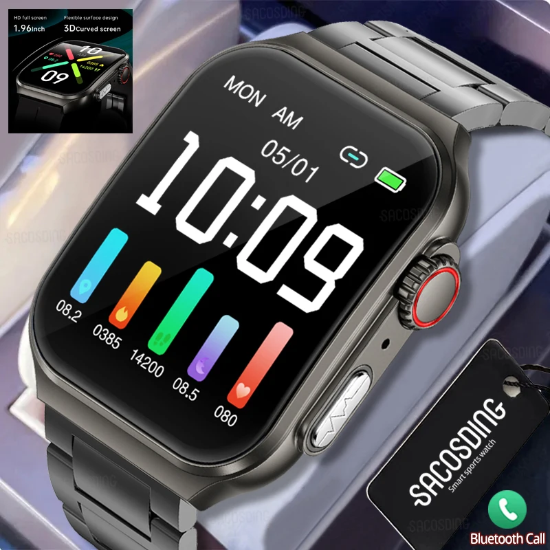 

Новинка 2023, умные часы 320*386, HD, 3D изогнутый экран, Bluetooth, часы для звонков, Смарт-часы с ЭКГ + ППГ, пульсометром, тонометром, умные часы для здоровья