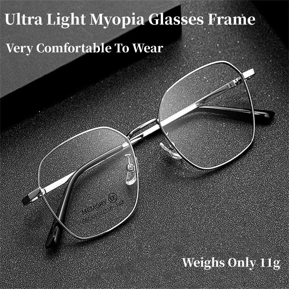 

Fashion Men Women Vintage Eyeglasses Frame Square Metal Frame Ultra Light Optical Reading Glasses Prescription Eyeglasses Frame
