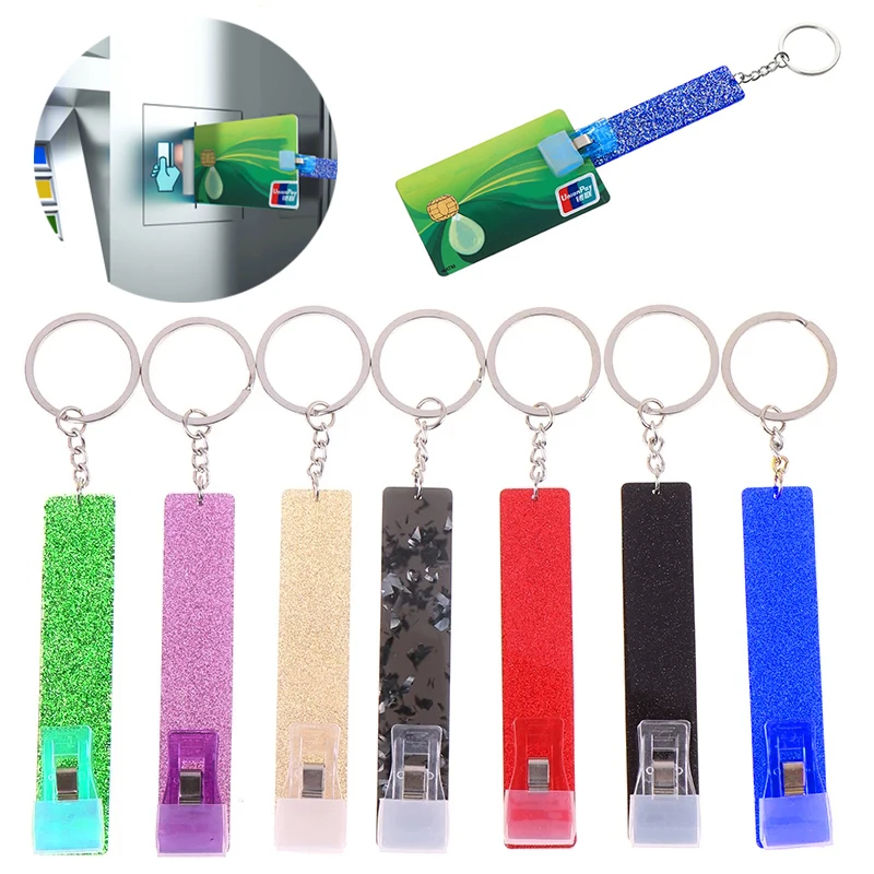 

36 Styles Shiny Print Anti Lose Credit Card Grabber Keychain ​For Long Nails Bag Decorating Extractor Clip Wristlet Bracelet