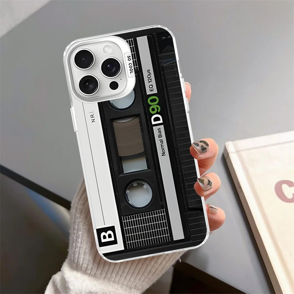 Фото Кассетный чехол для телефона с радиомагнитной лентой для iPhone 16, 15, 14, 13, 12, 11 Pro Max X XR XSMAX, матовая противоударная задняя крышка №2